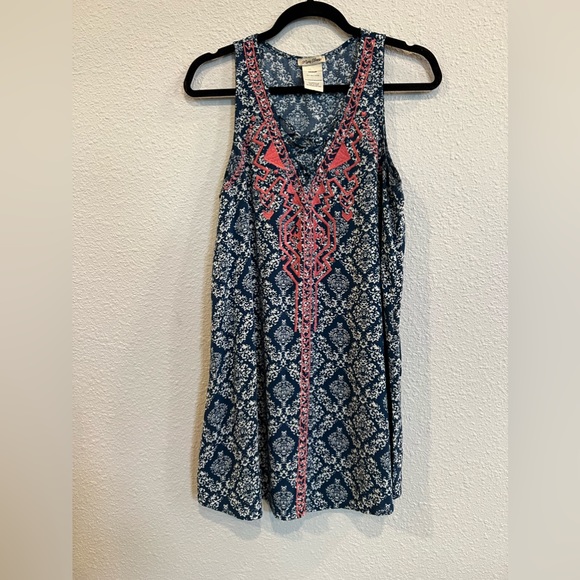 FLYING TOMATO aztec lace up tank top dress size medium - Picture 2 of 8